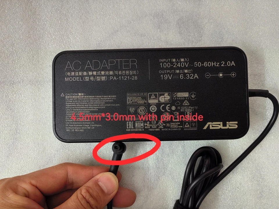 100 Genuine OEM 120w Smart Pin for ASUS Zenbook Pro Ux501vw AC Power Adapter