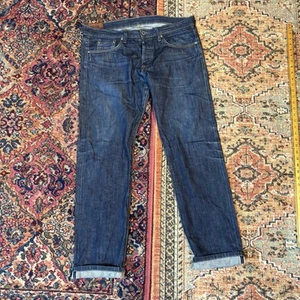 J Brand Tyler Jeans Mens 36 Blue Indigo Denim Straight Leg Distressed Selvedge - Picture 1 of 7
