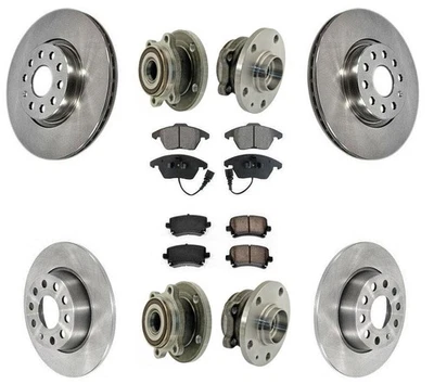 Rotores de freno AP pastillas de freno de cerámica cojinetes de cubo para Volkswagen Tiguan 2009-2017 Foto 1 de 4