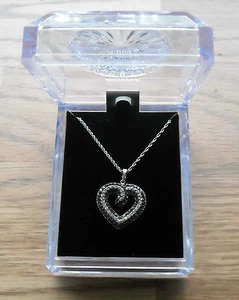 Sterling Silver 2-ct. T.W. Black & White Diamond Reversible Heart Pendant 500.00 - Picture 1 of 1