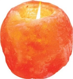 New Natural Himalayan Crystal Salt Tea light Candle Holder 2 Lbs Lot of 1 - Picture 1 of 3