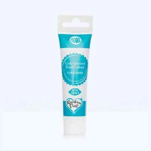 TÜRKIS Lebensmittelfarbe PROGEL essbar Regenbogen Staub Paste Tortendekoration 25g - Bild 1 von 7