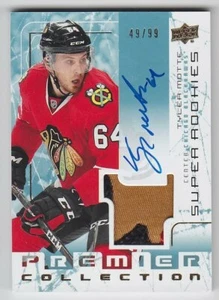 2016-17 UD PREMIER TYLER MOTTE RC RETRO HARD AUTO PATCH /99 SUPER ROOKIES Hawks - Picture 1 of 1