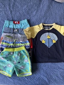 Boys 4/5 XS Swimwear Lot 5 total - Picture 1 of 12