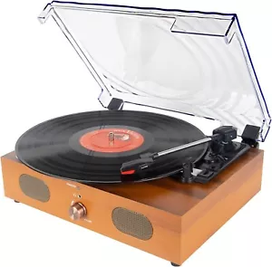 Holzmaserung Braun Farbe ZBRQOTL Turntable Plattenspieler *NEU* - Bild 1 von 6
