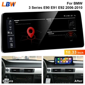 Android Car GPS Radio Carplay 10.33'' Fit For BMW 3 Series E90 E91 E92 2006-2010 - Picture 1 of 12