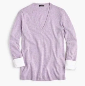 NUEVO CON ETIQUETAS J.CREW Talla XXS Suéter de lana de gran tamaño con puños de camisa Estilo H0106 - Imagen 1 de 3