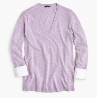 NUEVO CON ETIQUETAS J.CREW Talla XXS Suéter de lana de gran tamaño con puños de camisa Estilo H0106 Foto 1 de 3