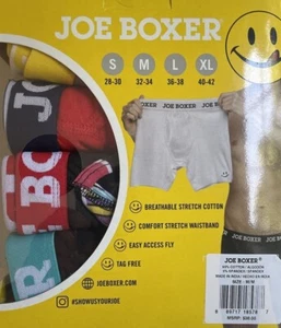 Men Joe Boxer 4 Pack 95% Cotton Stretch Boxer Briefs Underwear Size M 32-34 $38 - Picture 1 of 6