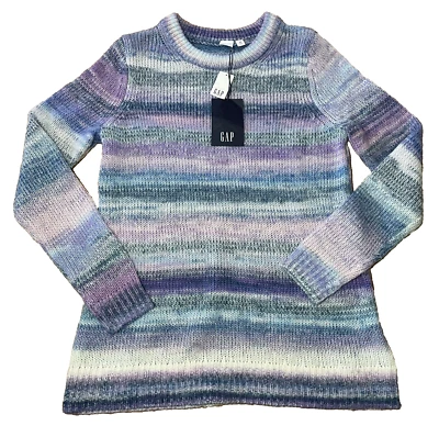 NWT Gap Multicolored Knit Sweater Purples Size XS New - Image 1 of 4