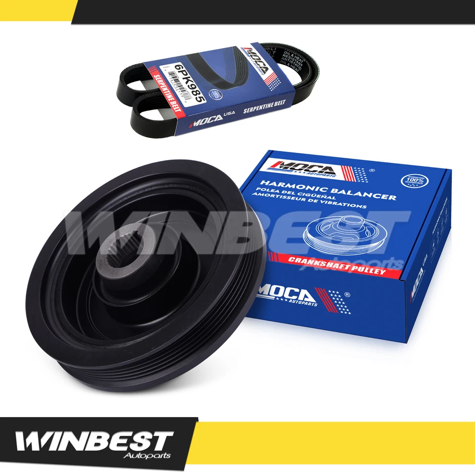 Kit de equilibrador armónico y correa serpentina para Honda Civic 2003-2005 1,7 L SOHC Foto 1 de 4