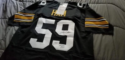 Steelers Jack Ham signed black  XL jersey JSA WP751647 - Image 1 of 4
