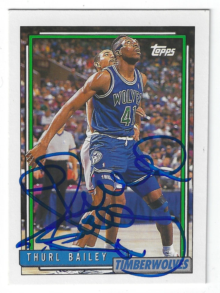 THURL BAILEY MINNESOTA TIMBERWOLVES SIGNED TOPPS BASKKETBALL CARD UTAH JAZZ - Image 1 of 1