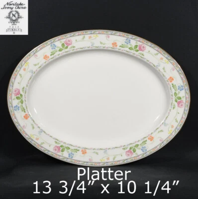Plato ovalado grande Noritake Finale 13 3/4"x10 1/4" Foto 1 de 4