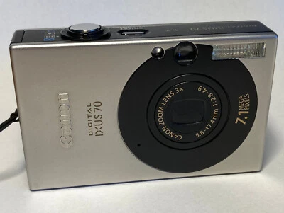 Canon IXUS 70 Digitalkamera PowerShot SD1000 Digital Elph camera silber schwarz - Bild 1 von 4