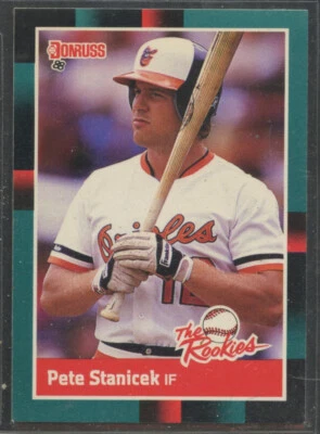 1988 Donruss The Rookies #15 Pete Stanicek Baltimore Orioles - Image 1 of 2