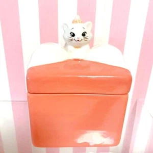 Tokyo Disney Resort Store Marie Accessory Case Pottery Pink Kawaii Rare TDR JP - Picture 1 of 24