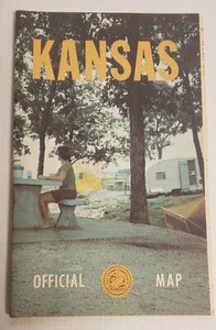 Vintage Official Road Map Kansas Robert Docking Attractions 1969  M2 - Picture 1 of 5