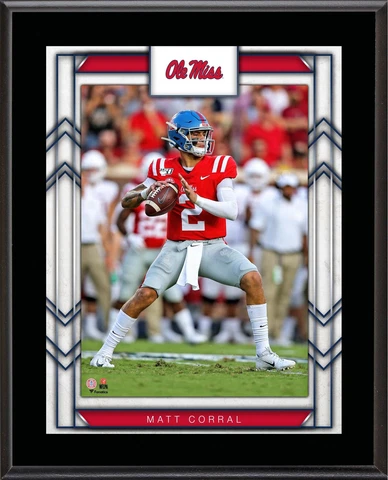 Matt Corral Ole Miss Rebels 10.5" x 13" Sublimated Player Plaque Cover
