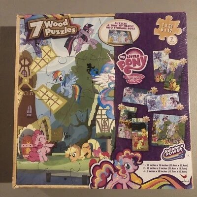 Набор из 7 деревянных головоломок My Little Pony Friendship is Magical новый - Изображение 1 из 2