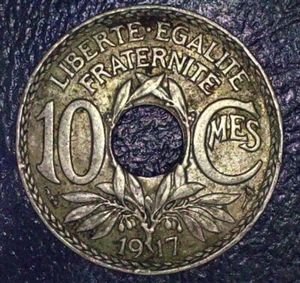 1917 France 10 Centimes – Third Republic (1870–1941) **KEY DATE** - Picture 1 of 2