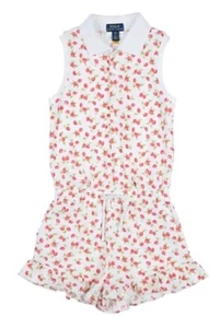 Polo Ralph Lauren Strawberry Girls Romper XL 16 White NEW - Picture 1 of 3