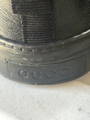GUCCI ZAPATILLAS MONOGRAMA GG LOGO ZAPATO SIN CORDONES 37.5 7 NEGRO Nube BAJAS Foto 1 de 4