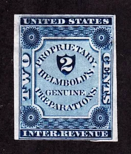 US RS106P3 2c Match and Medicine Proof on India Paper SCV $60 - Picture 1 of 2