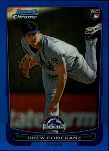 2012 (ROCKIES) Bowman Chrome Blue Refractors #150 Drew Pomeranz/250