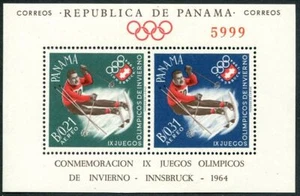 Panama 447Gh, 447Gh imperf, MNH. Mi Bl.14-15. Olympics Innsbruck-1964. Slalom - Picture 1 of 2