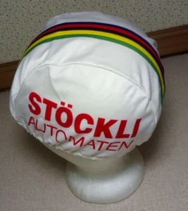 Vintage Stockli Automaten Cycling Bicycle Bike Helmet Cover Skully Skull Cap Hat - Picture 1 of 7