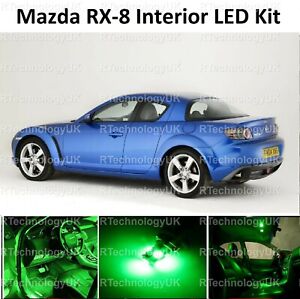 GREEN PREMIUM Mazda RX-8 Interior LED INTERIOR UPGRADE LIGHT KIT SET XENON