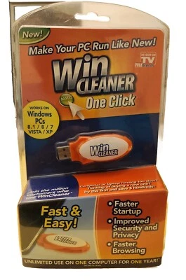 New Win Cleaner USB As Seen on TV One Click  PC Computer  - Image 1 of 3