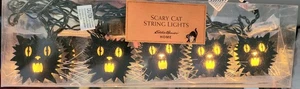 HALLOWEEN SCARY CAT STRING LIGHTS, EDDIE BAUER HOME NIB - Picture 1 of 4