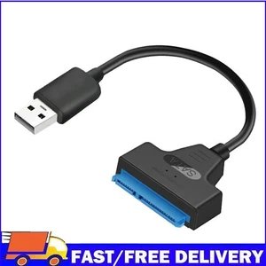USB 2.0 to SATA 22pin Adapter Converter Cable for 2.5in HDD SSD Hard Drives - Afbeelding 1 van 6
