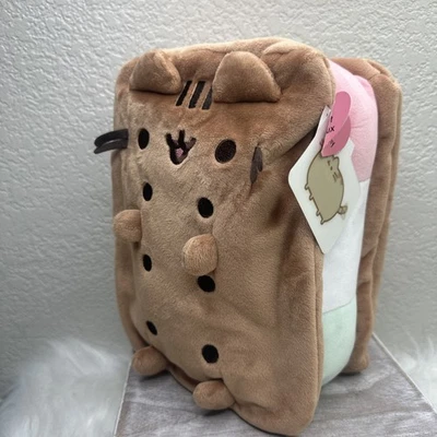 Gund NEW PUSHEEN NEAPOLITAN ICE CREAM SANDWICH Plush 9.5-Inch Cat Stuffed Toy - Image 1 of 4