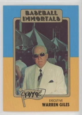 1980-87 SSPC Baseball Immortals Warren Giles #167 HOF - Image 1 of 2