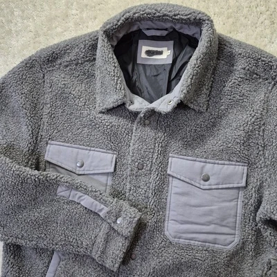 Куртка мужская Taylor Stitch The Timberline размер 44 XL серая шерпа флисовая на кнопках для улицы - Изображение 1 из 4