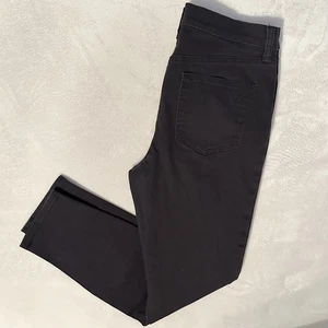 Tory Burch Black Skinny Leg Ankle Jean Pants 28 Slim Fit Pockets Stretch - Picture 1 of 9