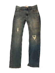 abercrombie kids distressed medium wash skinny jean denim slim 13/14 BTS EUC - Picture 1 of 2