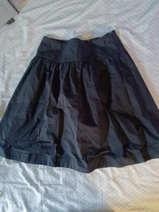 Maeve Anthropologie Womens Side Zip Embroidered Trim A Line Skirt Black Size 12 - Picture 1 of 9