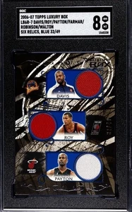 2006-07 Topps Luxury Box NBA #LB6R-7, 6 Relics SP Blue /49 SGC 8 Bill Walton HOF - Picture 1 of 2