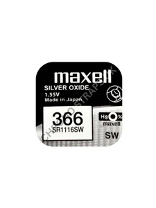 Maxell 366 / SR1116SW Silver Oxide Watch Battery - Picture 1 of 1