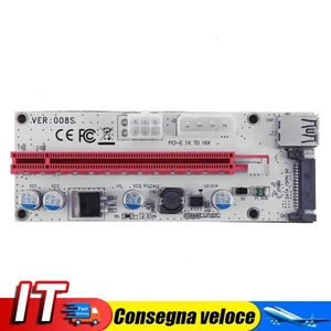 3 Power Ports PCI-E 1x to 16x Graphic Card Extender Card for ETH BTC Mining - Afbeelding 1 van 5