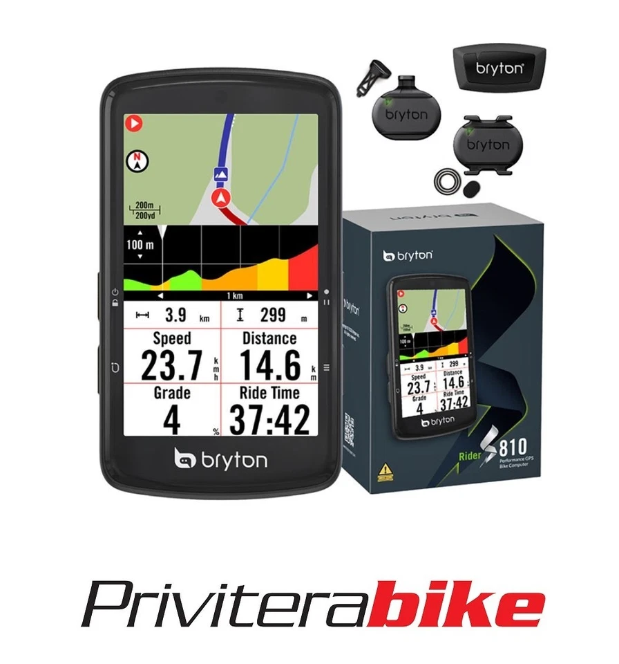 CICLOCOMPUTER GPS BRYTON RIDER S810T + KIT DUAL SENSOR + HRM - BRS810T Foto 1 de 1
