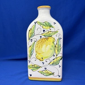 Italian Pottery Bottle with Lemon Motif by D'ARNA 9 " Tall - Picture 1 of 14