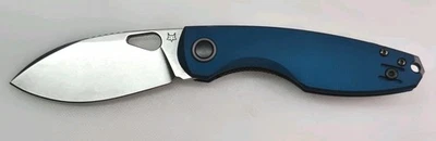 Cuchillos Fox Chilin 3.15" N690Co Hoja Azul Aluminio Linerlock Cuchillo FX-530ALBL Foto 1 de 4