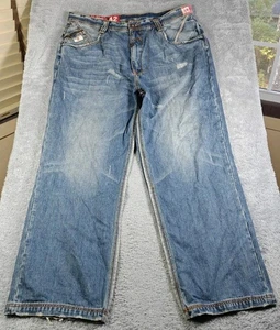 Vintage Y2K Pepe Jeans London Men's 42X33 Baggy Skater Hip Hop Wide Leg - Picture 1 of 6