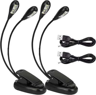 2 Stück Notenständer Led-Licht, 8 Led-Licht Mit Usb-Kabel Lampe, Einstellbare He - Bild 1 von 4