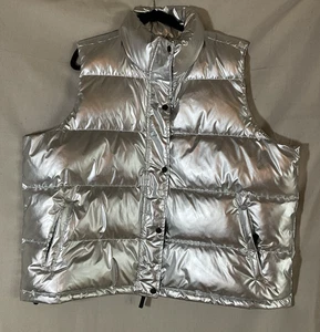 Lands End Silver Quilted 600 FP Allied Feather Down Puffer Vest Women’s 2X NWT - Picture 1 of 3